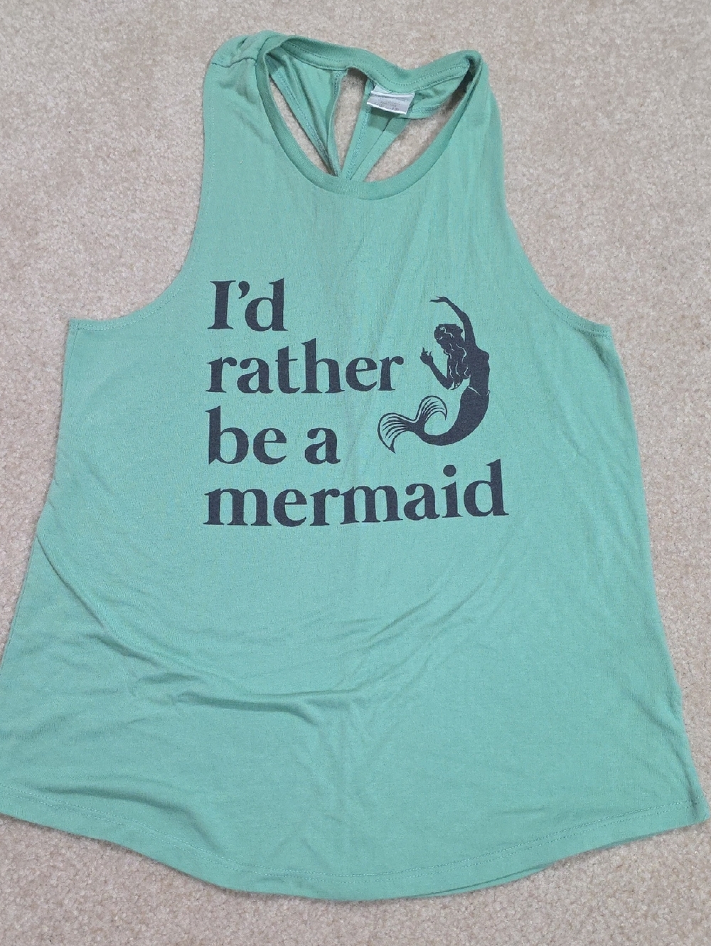 Freeze Mint Green 'I'd Rather Be a Mermaid' Graphic Tank